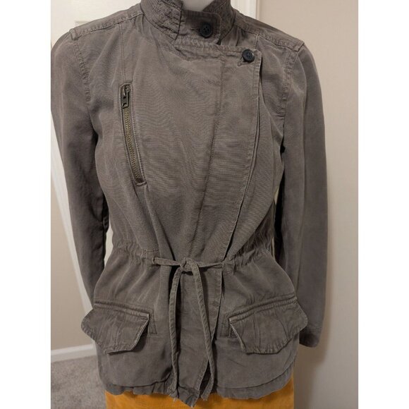 LUCKY BRAND American Denim Military Style Utility Green Jacket Size Medium - Picture 1 of 13